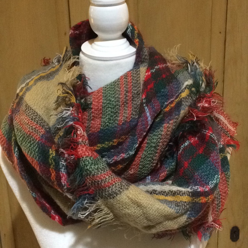 Plaid Blanket Scarf